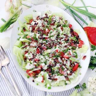Deconstructed Wedge Salad with Homemade Blue Cheese Dressing