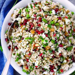 Spiced Barley Salad with Pomegranate and Feta