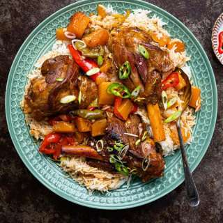 Caribbean Braised Lamb Shanks
