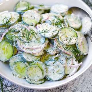 Creamy Cucumber Salad with Yogurt and Dill