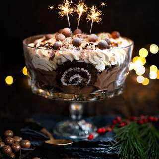 Easy chocolate and Nutella trifle