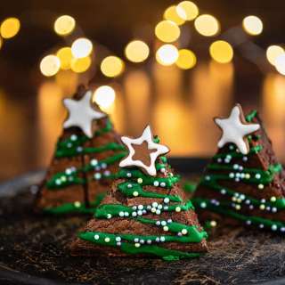 Christmas tree brownies