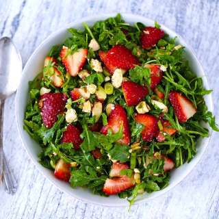 Strawberry Arugula Salad with Feta and Balsamic Vinaigrette