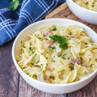 Krautflecken mit Speck (Cabbage, Noodles and Bacon)