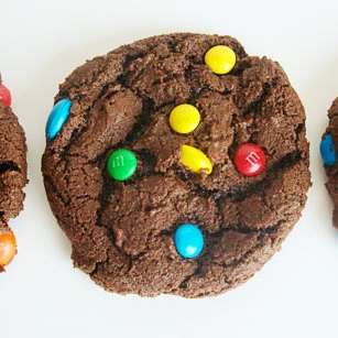 Double Chocolate M&M Cookies