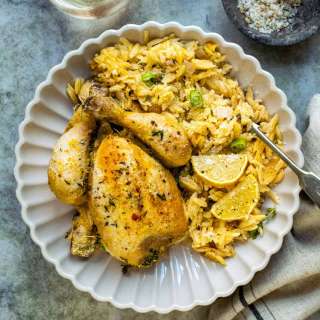 Roast Poussin With Orzo