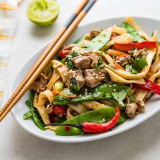 Pork and Snap Pea Lo Mein