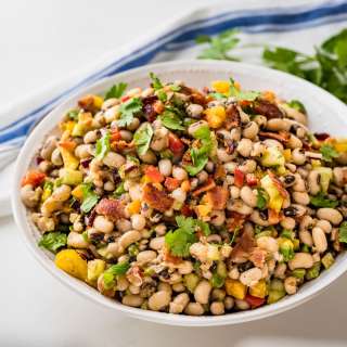 Warm Bacon and Black Eyed Pea Salad