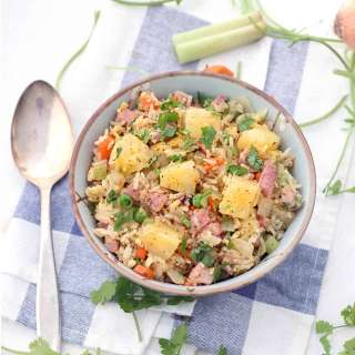 Pineapple and Ham Fried Rice