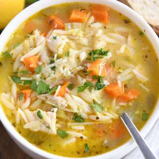 Lemon Chicken Orzo Soup