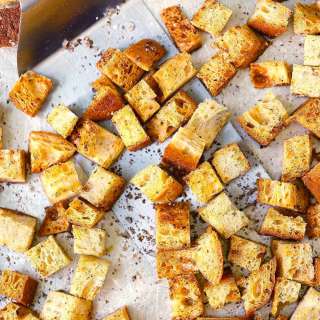 Homemade Croutons (from whole wheat, white, or any leftover bread)