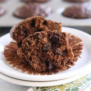 Double Chocolate Zucchini Muffins