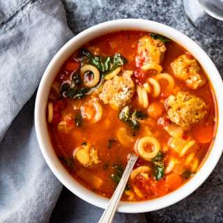 Italian sausage meatball soup