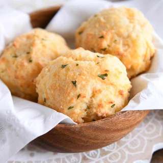 The Best Cheesy Garlic Drop Biscuits