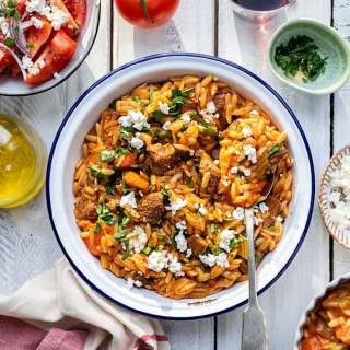 Greek Lamb Stew With Orzo