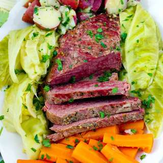 Instant Pot Corned Beef with Cabbage, Carrots, and Buttered Potatoes