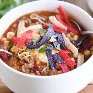 The Best Taco Soup {Stovetop or Slow Cooker}