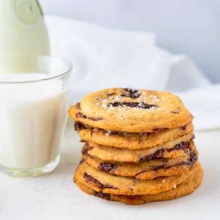 Salted Tahini Chocolate Chunk Cookies