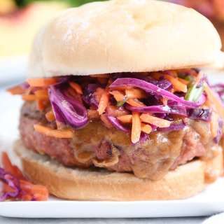 Easy Thai Burgers with Peanut Sauce