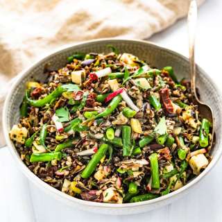 Italian Wild Rice Salad with Sherry Shallot Vinaigrette
