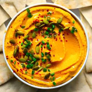 Pumpkin Hummus with Curry and Turmeric