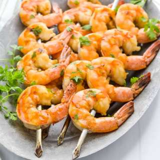 Grilled Shrimp with Pineapple Bourbon Glaze
