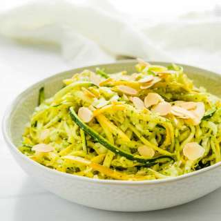 Summer Squash and Courgette Salad with Pesto Vinaigrette