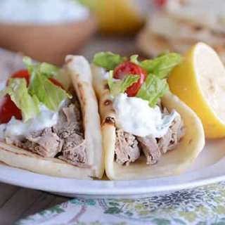 Tender Greek Pork {Instant Pot or Slow Cooker}