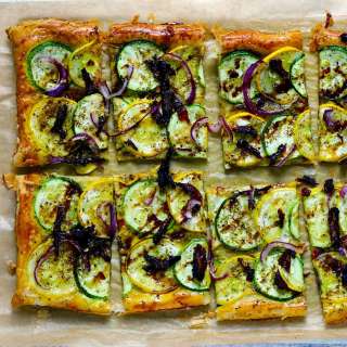 Puff Pastry Zucchini and Summer Squash Tart