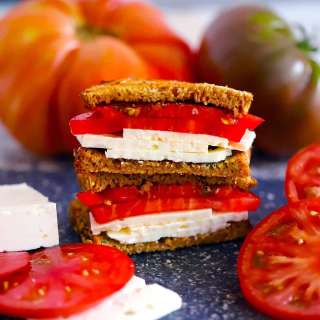 Greek Feta and Tomato Sandwich