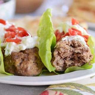 Falafel Meatball Wraps with Tzatziki Sauce