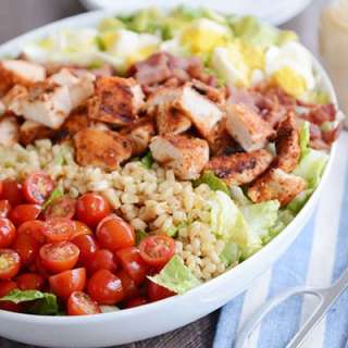 Southwest Grilled Chicken Cobb Salad with Honey Mustard Ranch Dressing