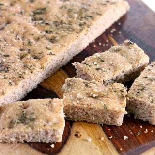 Whole Wheat Focaccia with Rosemary and Sea Salt