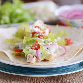 Greek Chicken Burritos {or Wraps}