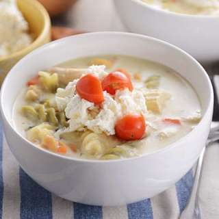 Creamy White Lasagna Soup