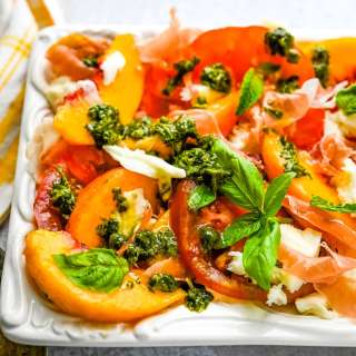 Peach Caprese with Herb Dressing
