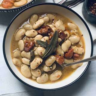 Instant Pot Gigantes Beans And Roasted Tomatoes