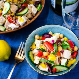 Lemony Leftover Chicken and Farro Salad