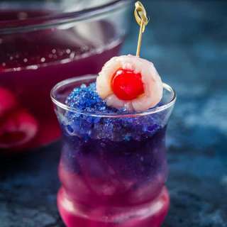 Purple People Eater Halloween cocktail