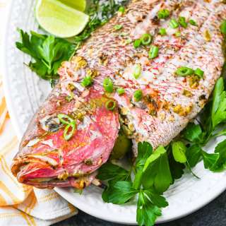 Caribbean Grilled Snapper with Garlic Aioli