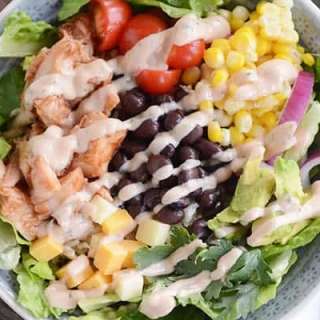 BBQ Chicken Salad Cilantro Lime Rice Bowls