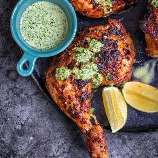Peruvian Chicken with Green Sauce (Air Fryer or Oven)