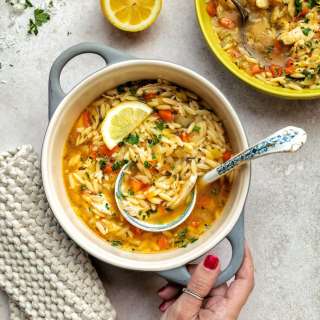 Lemon Chicken Orzo Soup
