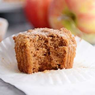 Cinnamon and Sugar Dusted Applesauce Muffins