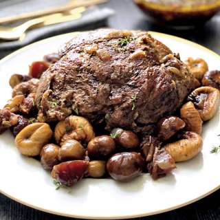Christmas Roast With Chestnuts, Figs And Dates