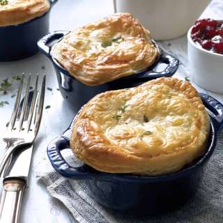 Mini Pot Pies With Leftover Stuffing