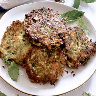 Greek Zucchini Fritters With Feta