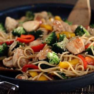 Stir-Fried Chicken and Vegetable Lo Mein