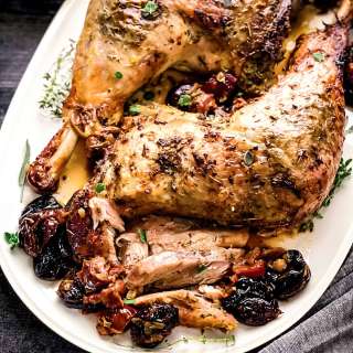 Roasted Turkey Thighs With Dates and Prunes