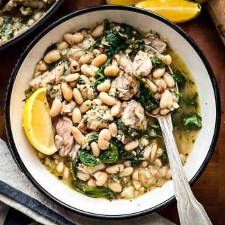 Lemony Greek Chicken And Beans Stew